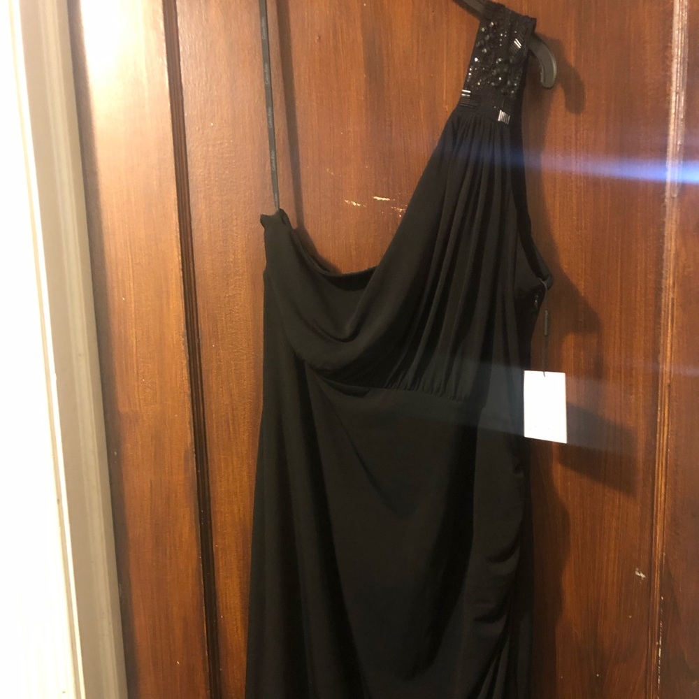 Jeweled one shoulder Calvin Klein dress - Picture 1 of 6